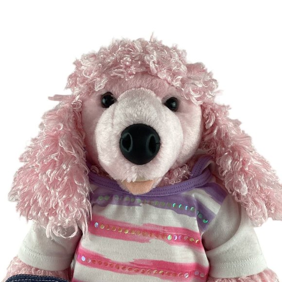 Build A Bear Pink French Poodle Dog with Music Player Earphones Plush Clothes - Picture 3 of 9
